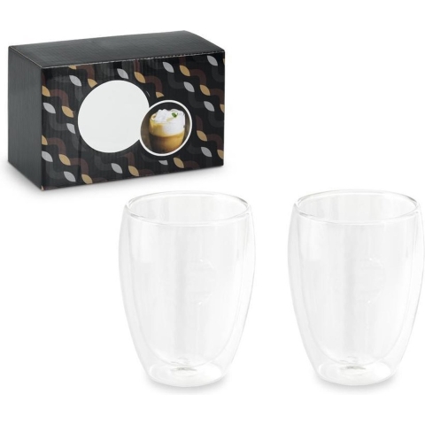 Set van 10x dubbelwandige thee/koffieglazen 350 ml transparant -