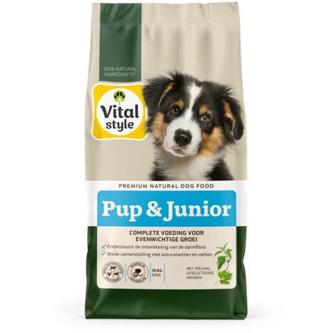 2x Vitalstyle Puppy&Junior Hondenvoer 10 kg