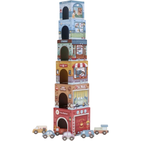 Stapelblokken Little Dutch Met Auto's