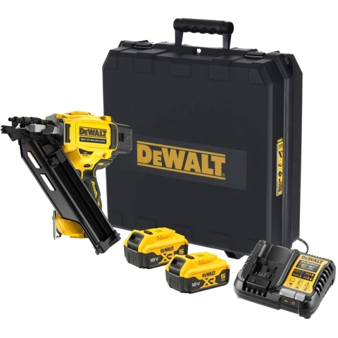 DeWALT DCN930P2-QW 18V Li-ion XR Accu Constructie Tacker Set (2x 5.0Ah) In TSTAK - Enkelschot&Bumpfire - 50-90mm - Koolborstelloos