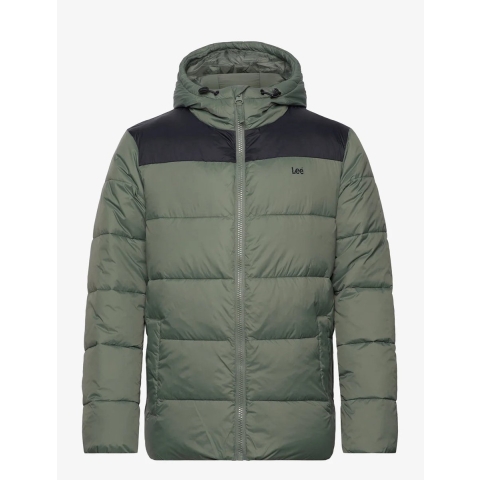 Lee Jeans Puffer Jacket– Kleur: Fort Green – Maat XS – Comfortabele en Stijlvolle Winterjas