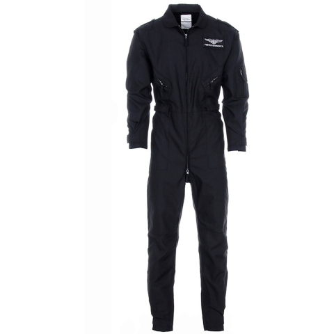 Fostex Garment Piloten verkleed overall - volwassenen - zwart - carnaval - piloot S -
