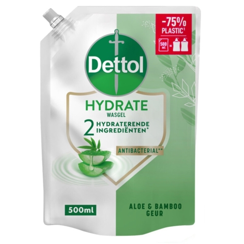 3x Dettol Refill Handzeep Hydrating Aloe Vera 500 ml