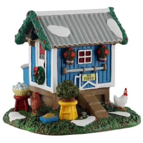 Kerstdorpminiatuur Backyard Chicken Coop 11x12x10 cm - Lemax