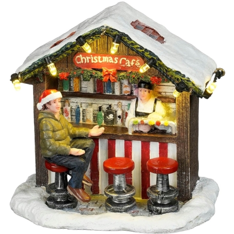 Christmas cafe battery operated l10xb7xh10 cm - Luville