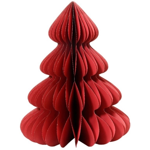 Decoris Papieren Kerstboom Decoratie 48x60 cm Rood
