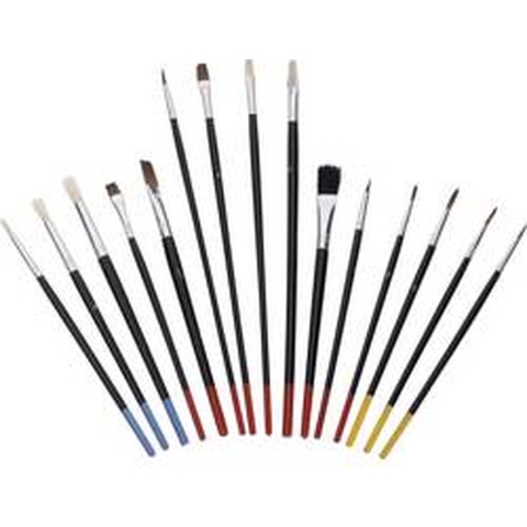 ZAHN Pinsel E10710-19 Kunstenaarspenseel Dun haar 15-delig