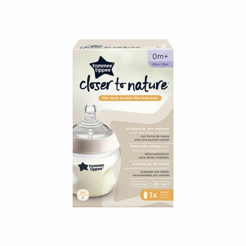3x Tommee Tippee Closer to Nature Zuigfles Transparant 150 ml