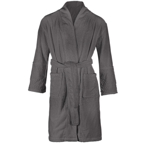 Riviera Maison Beyond - Badjas - 100% katoen - Grijs - XL