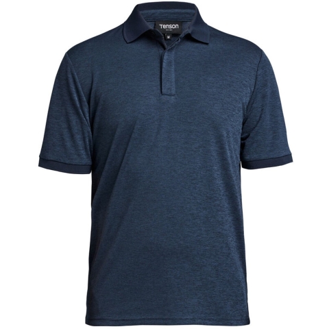 Tenson TXlite Melange Polo - Sneldrogend - Donkerblauw - 3XL