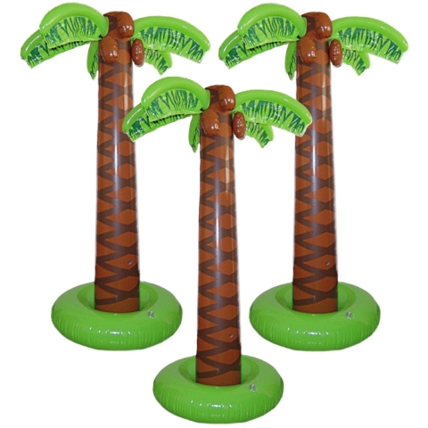 3x stuks opblaasbare deco palmboom 165 cm -