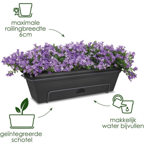 Green basics balkonb allin1 50cm bldgrn - Elho