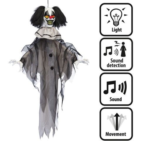Halloween Hangende Nightmare Clown 90 cm - Boland