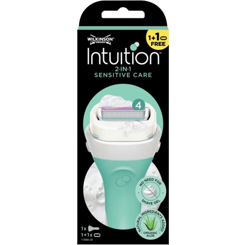 6x Wilkinson Intuition 2 in 1 Scheermes Sensitive Care 1 set