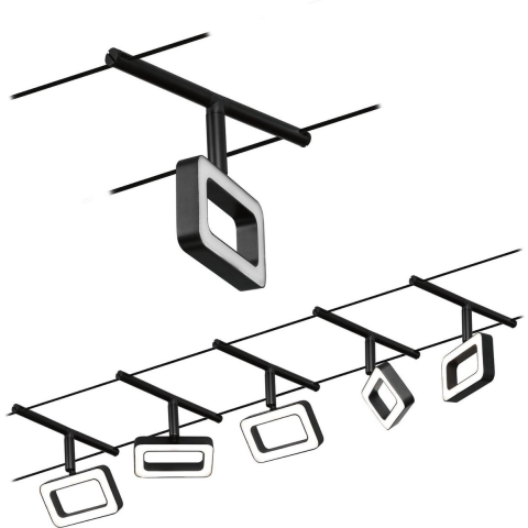 Paulmann WS DC Frame Kabelsysteem compleet Zwart (mat), Chroom