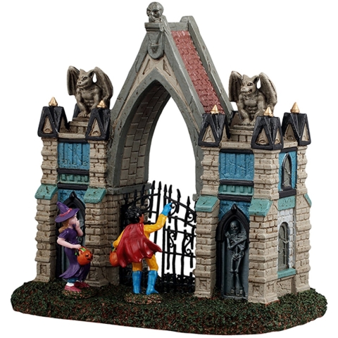 Halloweenminiatuur Gargoyle Gate 12x19x19 cm - Lemax
