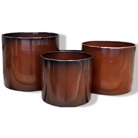 Pot Cylinder Vibrant Bruin M - Buitengewoon de boet