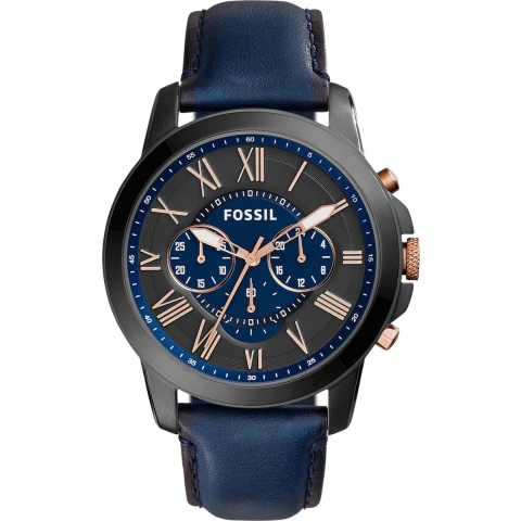 Fossil Grant FS5061 Herenhorloge 44 mm - Zwart