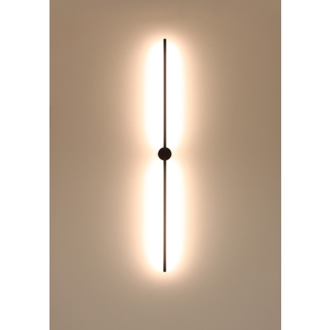 Nova Luce Aden - 1,5 x 7,3 x 120 cm - 20W LED incl. - zandzwart