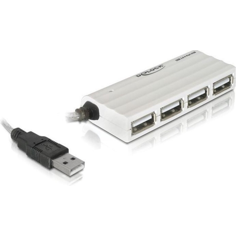 Delock 87445 USB 2.0-hub 4 poorten Wit