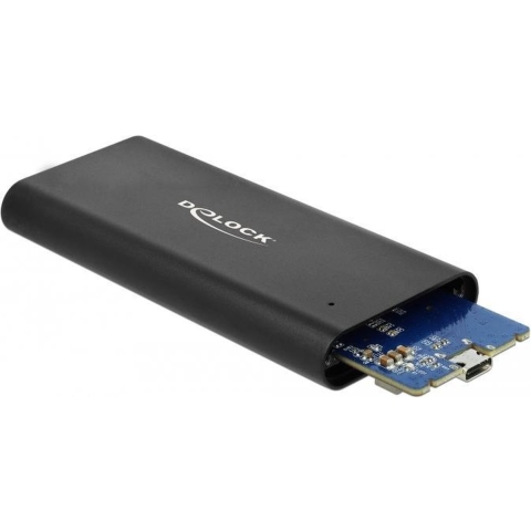 Delock 42614 Externe behuizing voor M.2 PCIe NVMe SSD USB-C, M.2 M.2 PCIe NVMe 2260, 2280, 2242 42614