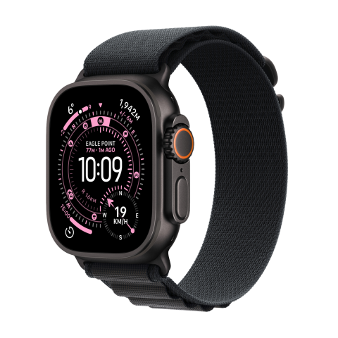 Apple Watch Ultra 3 gps + Cellular - 49mm black Titanium Case - Black Alpine Loop Large Smartwatch