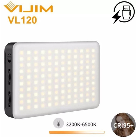 Ulanzi VL120 LED-lamp met instelbare kleurtemperatuur