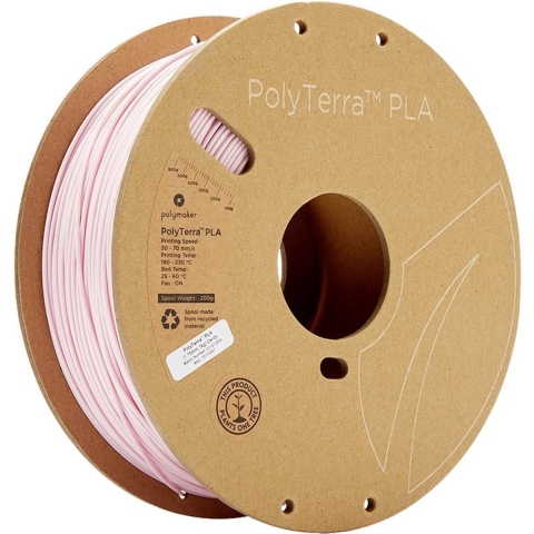 Polymaker 70867 PolyTerra PLA Filament PLA kunststof Gering kunststofgehalte 1.75 mm 1000 g Pastelroze 1 stuk(s)
