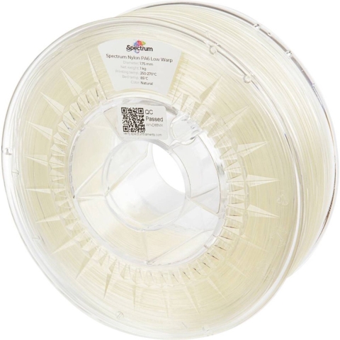 Spectrum Filaments 80174 PA6 Low Warp Filament PA6 Chemisch bestendig, Slagvast 1.75 mm 1000 g Naturel 1 stuk(s)
