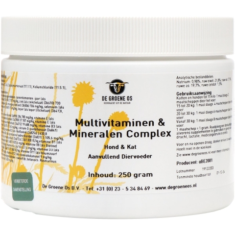 De Groene Os Multivitaminen- en Mineralen Complex Hond & Kat