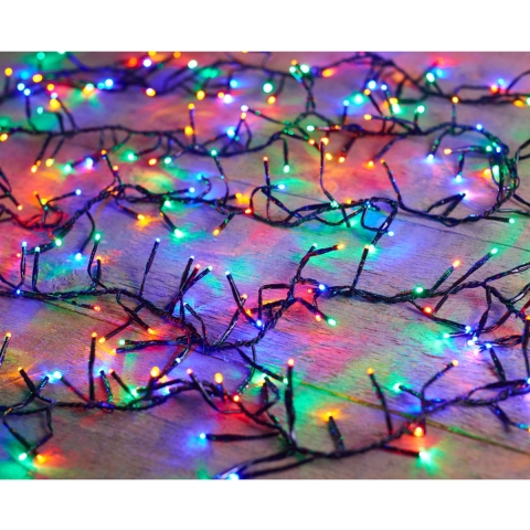 Kerstverlichting - 384 leds - gekleurd - 5 meter - clusterverlichting -