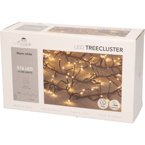 Anna's Collection Kerstverlichting - 576 lampjes - warm wit - 7.5 meter -
