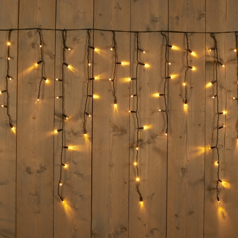 Ijspegelverlichting lichtsnoer - 600 led lampjes - warm wit - 12 meter -