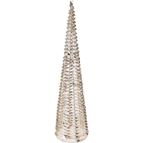 LED kegel kerstboom lamp - goud - 80 leds warm wit - H80 - ijzer - timer -