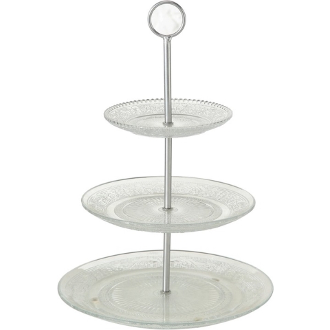 Etagere glas 3-laags 35 cm - Serveerplateaus/etagere -