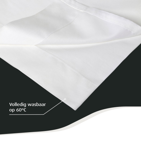 Home by TEMPUR® - Topper Hoeslaken - Strijkvrij - Katoensatijn - Wit - 90 x 200 x 9 cm