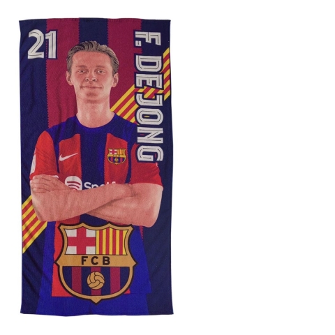 FCB Barcelona Strandlaken Frenkie 100x180 cm Blauw/Rood