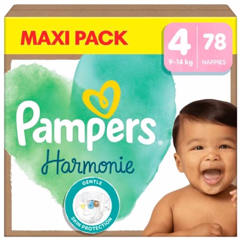 Pampers Harmonie Luiers Maat 4 (9-14kg) 78 stuks