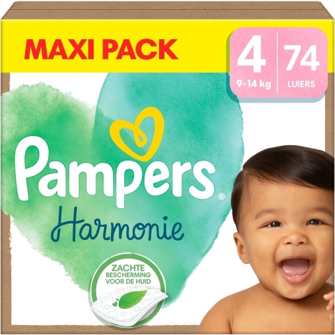 Pampers Harmonie Luiers Maat 4 (9-14kg) 74 stuks