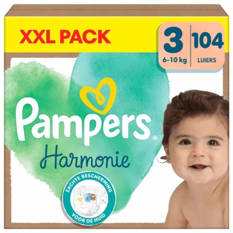 Pampers Harmonie Luiers Maat 3 (6-10kg) 104 stuks