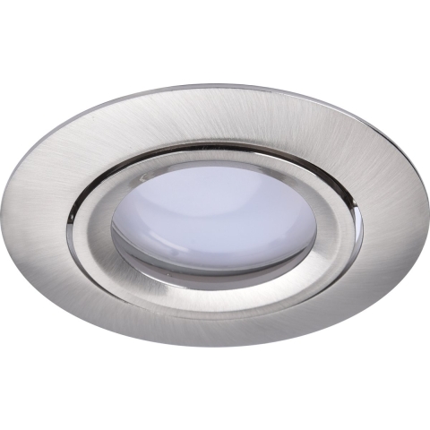 Lutec Scop - inbouwspot - Lutec Connect - Ø 84 mm, inbouwmaat Ø 75 mm - 4,7W LED incl. - dimfunctie en instelbare lichtkleur via app - RGB+W - geborsteld nikkel