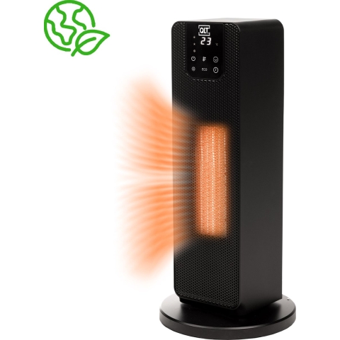 QLT 23C18/24120 - Keramische Kachel met Gloeieffect - PTC Verwarmingselement LCD-Display Zwart