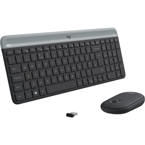 Logitech MK470 - Draadloos Toetsenbord en Muis - QWERTZ - Grafiet