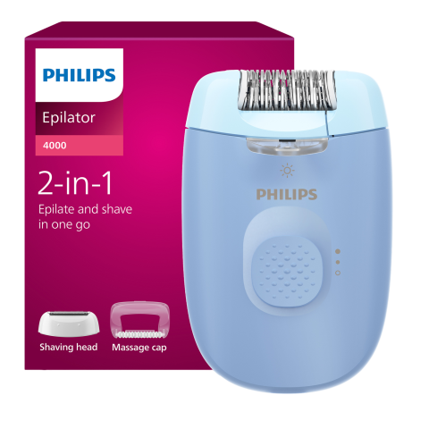 Philips Bre247/00 Philips Series 4000 Epilator Blauw