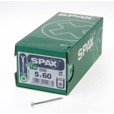 SPAX 880910100050060 SPAX Seko-T Verzonken schroeven 5 mm 60 mm T-STAR plus Staal WIROX 500 stuk(s)