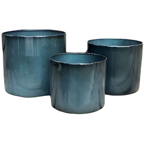 Pot Cylinder Vibrant Grijs L 31x27cm - Buitengewoon de boet
