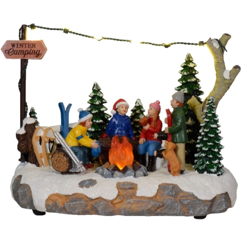 LED scenery l12b21h14.5 cm warm wit kerst - Lumineo