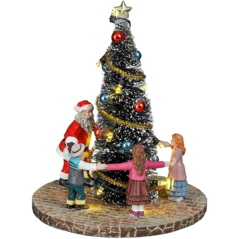Dancing around the christmas tree battery operated l11,5xb11,5xh14 cm - Luville
