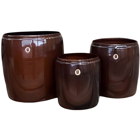 Pot met rand Bruin L 30x32cm - Buitengewoon de boet