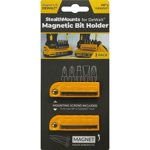 Stealthmounts Bithouder voor DeWalt | Geel | 2 stuks - BH-DW-YLW-2